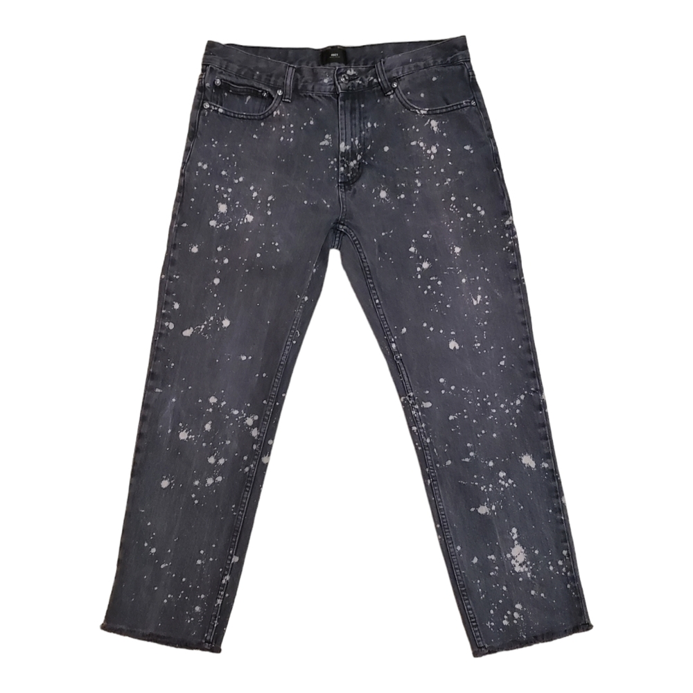 Obey Men's New Threat Denim Jeans Faded Black Size 31W 152110